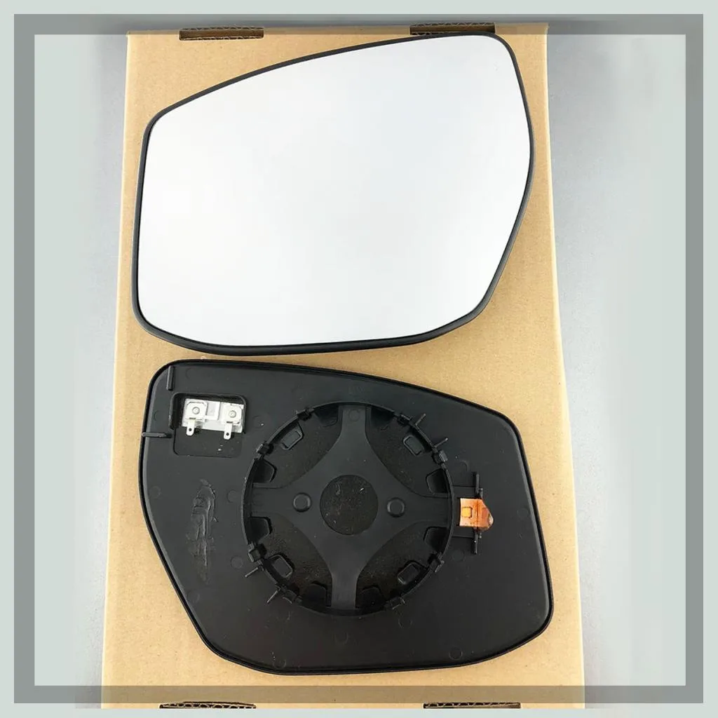 Nissan Pulsar Clip-on Wing Mirror Glass 2015-2020 — Heated, Convex — Left Passenger Side