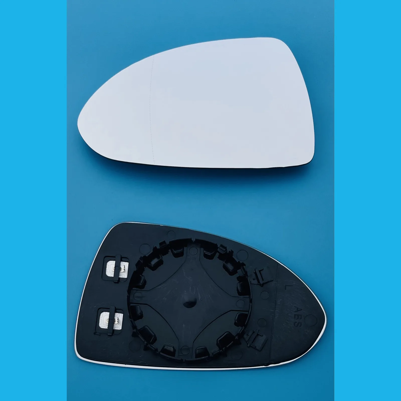 Vauxhall Corsa Clip-on Wing Mirror Glass 2007-2015 — Heated, Wide Angle — Left Passenger Side
