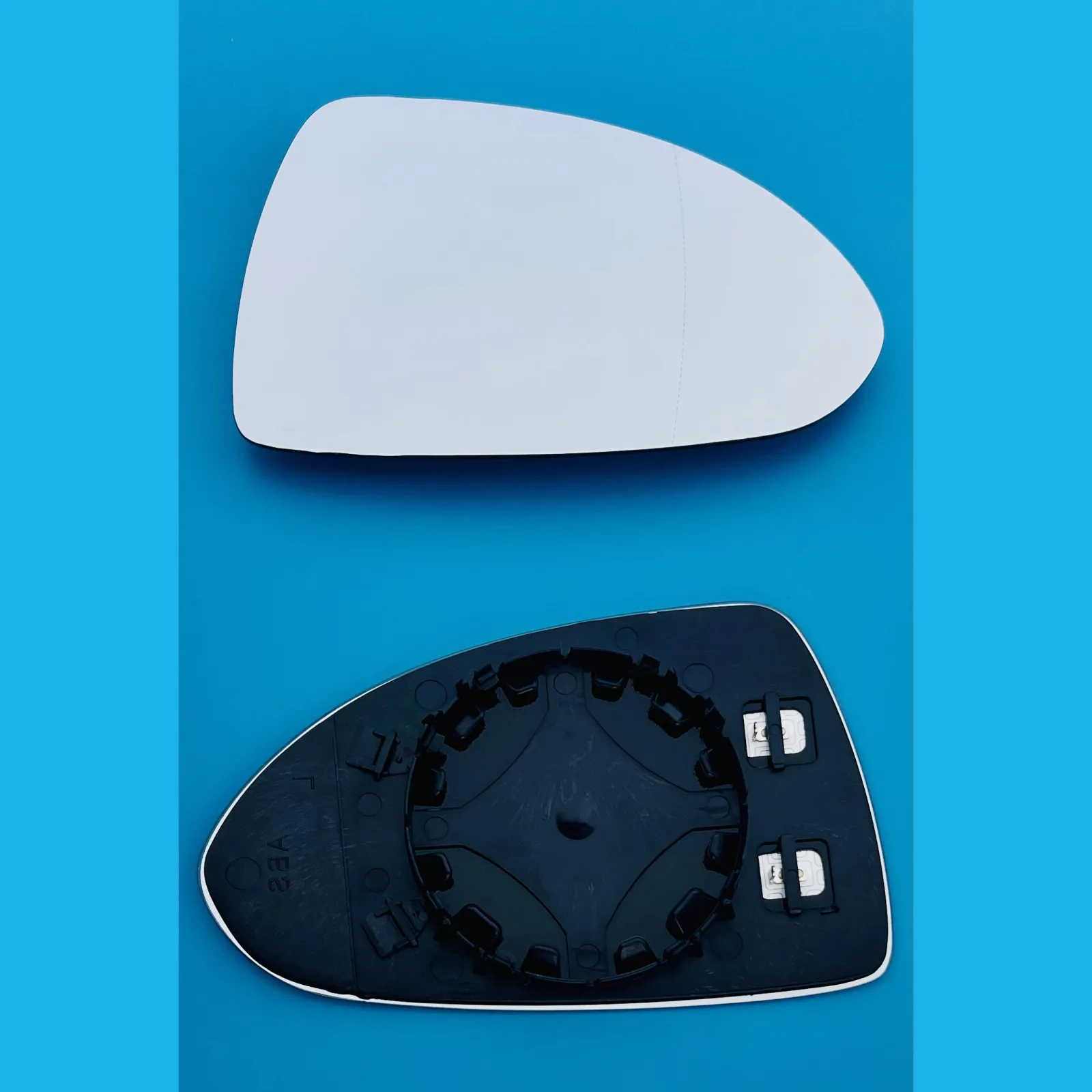 Vauxhall Corsa Clip-on Wing Mirror Glass 2007-2015 — Heated, Wide Angle — Right Driver Side