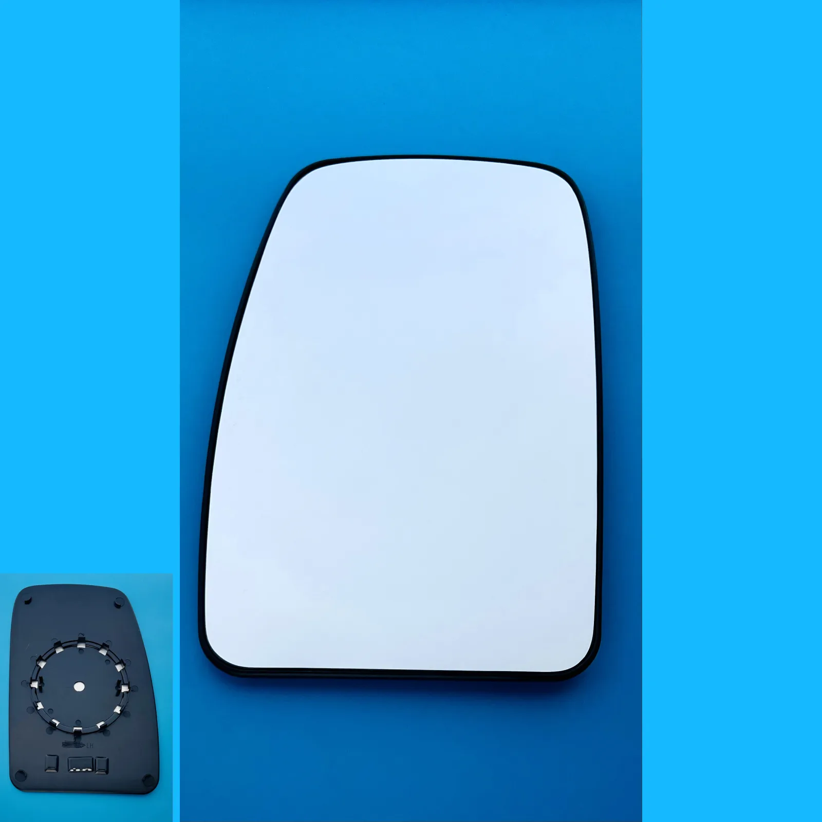 Renault Master Clip-on Wing Mirror Glass 2004-2009 — Heated, Convex — Left Passenger Side