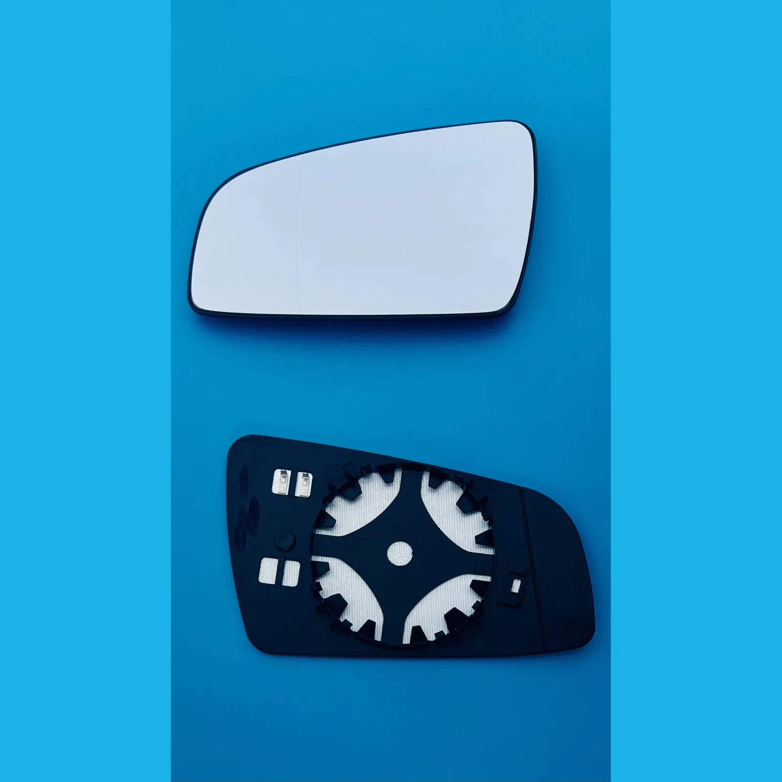 Vauxhall Zafira Clip-on Wing Mirror Glass 2005-2009 — Heated, Convex — Left Passenger Side