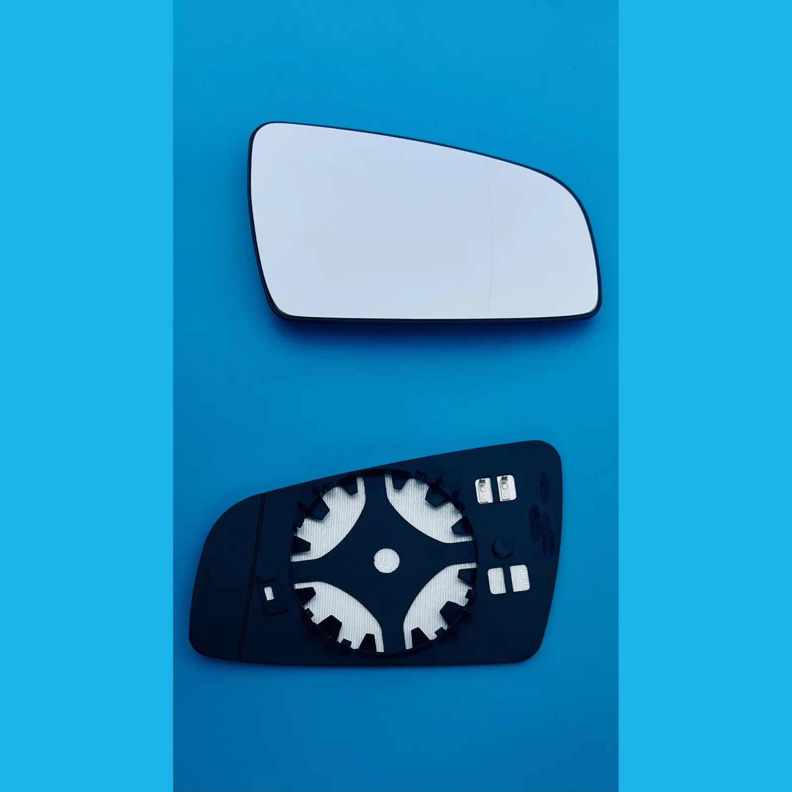 Vauxhall Zafira Clip-on Wing Mirror Glass 2005-2009 — Heated, Wide Angle — Right Driver Side