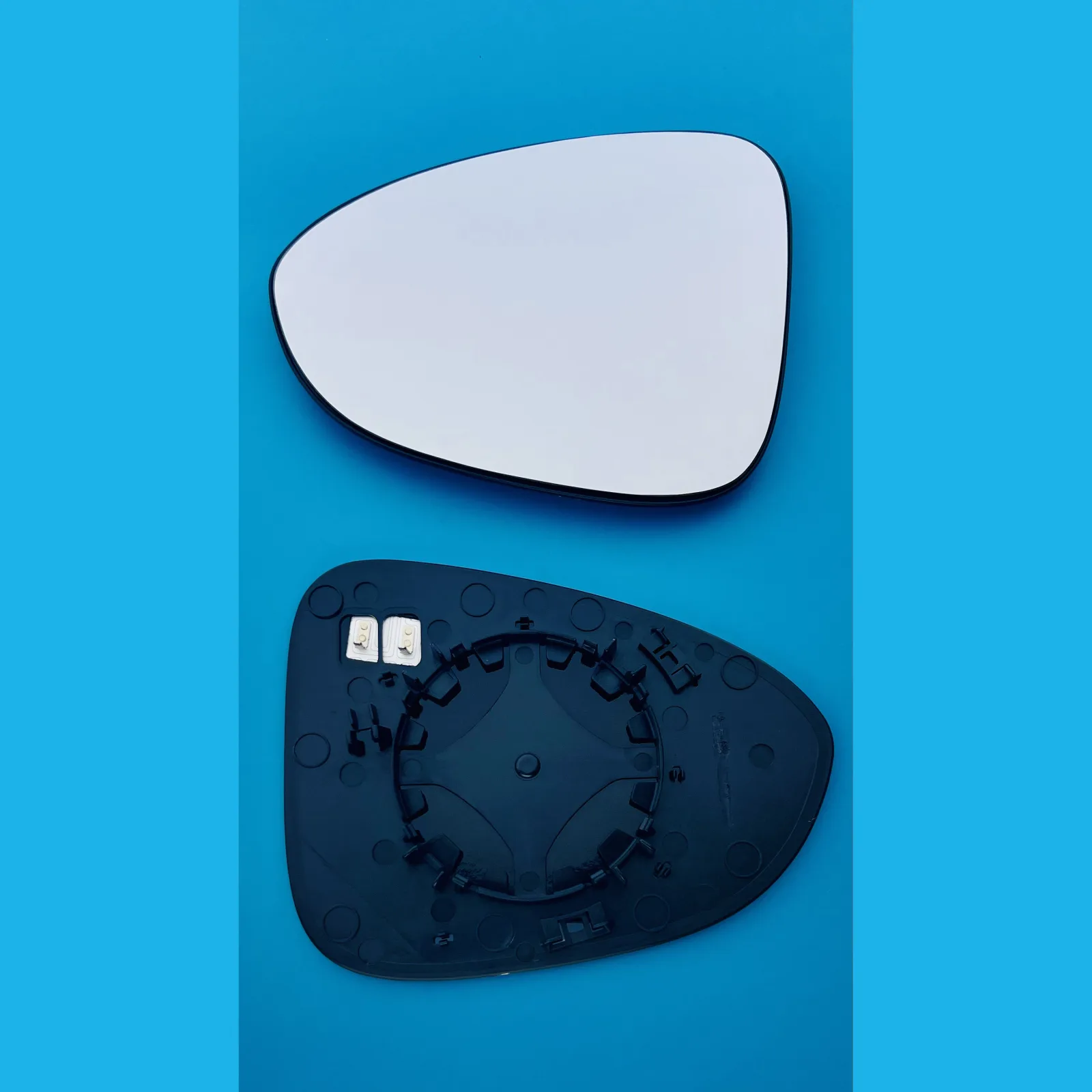 Vauxhall Zafira Clip-on Wing Mirror Glass 2015-2020 — Heated, Convex — Left Passenger Side