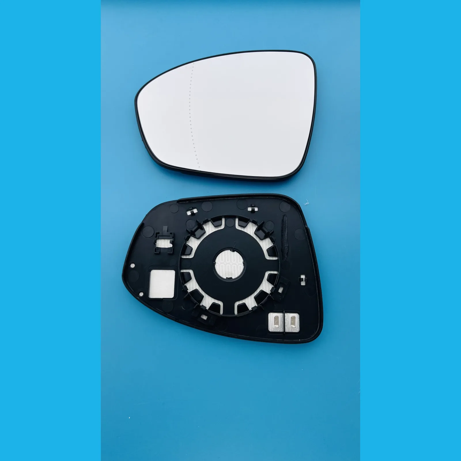 Renault Clio Clip-on Wing Mirror Glass 2019-2022 — Heated, Convex — Left Passenger Side