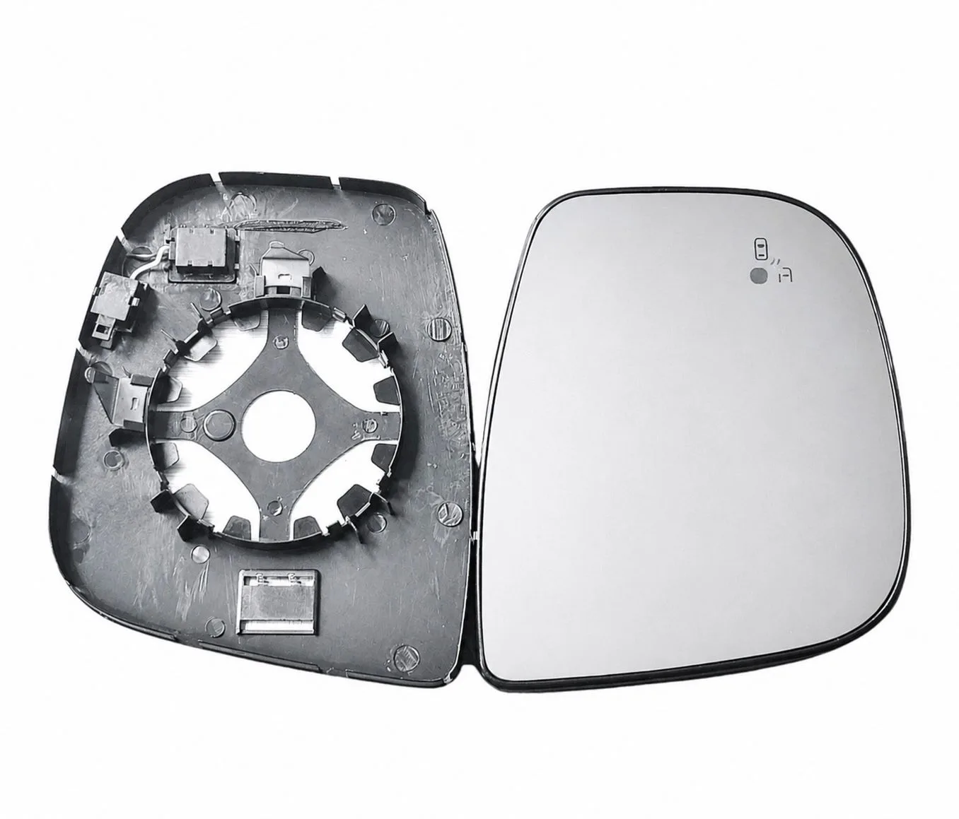 Clip on Wing Mirror Glass — Right Driver Side