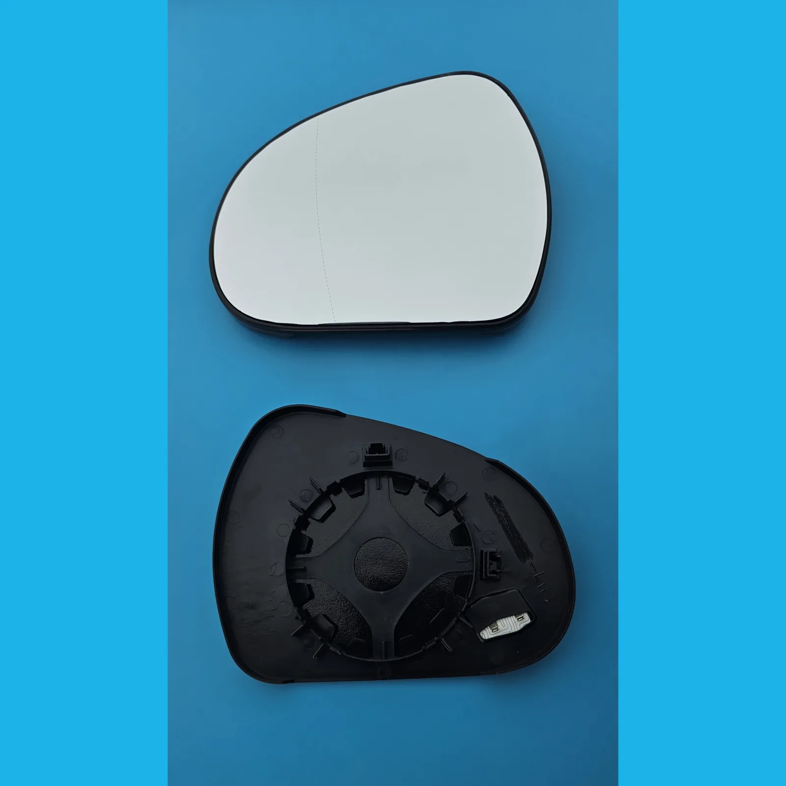 Peugeot 207 Clip-on Wing Mirror Glass 2006-2018 — Heated, Convex — Left Passenger Side