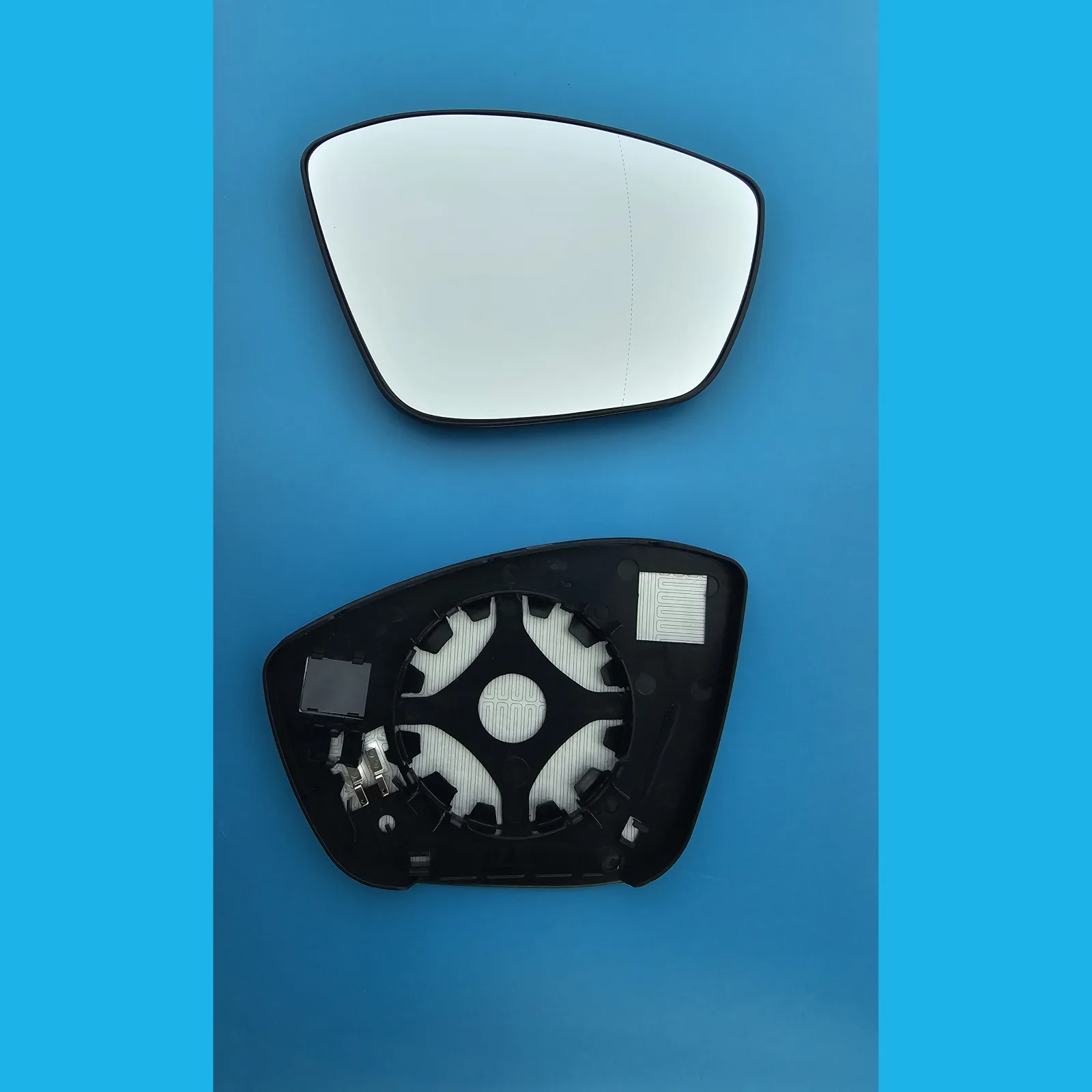 Peugeot 208 Clip-on Wing Mirror Glass 2012-2018 — Heated, Convex — Right Driver Side
