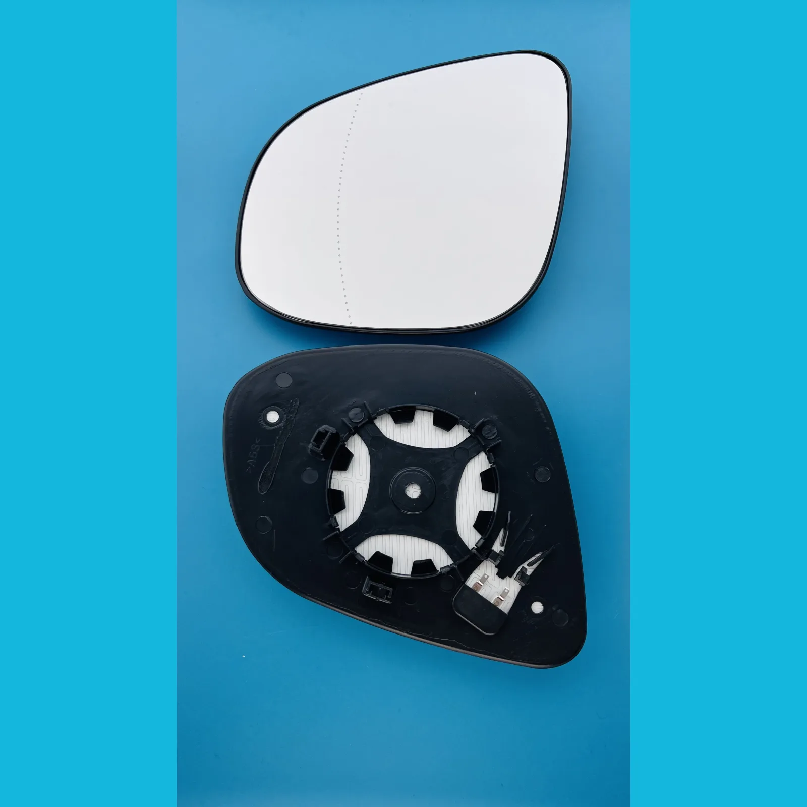 Renault Kangoo Clip-on Wing Mirror Glass 2013-2021 — Heated, Convex — Left Passenger Side