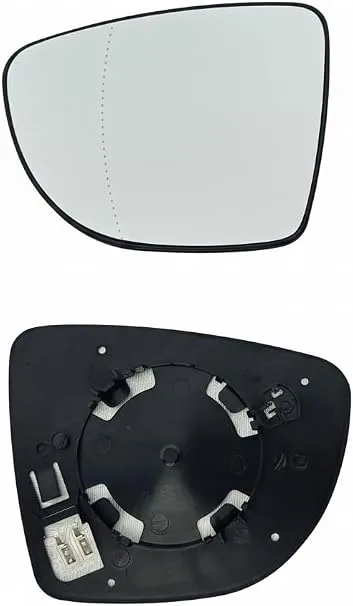 Nissan Micra Clip-on Wing Mirror Glass 2018-2025 — Heated, Wide Angle — Left Passenger Side