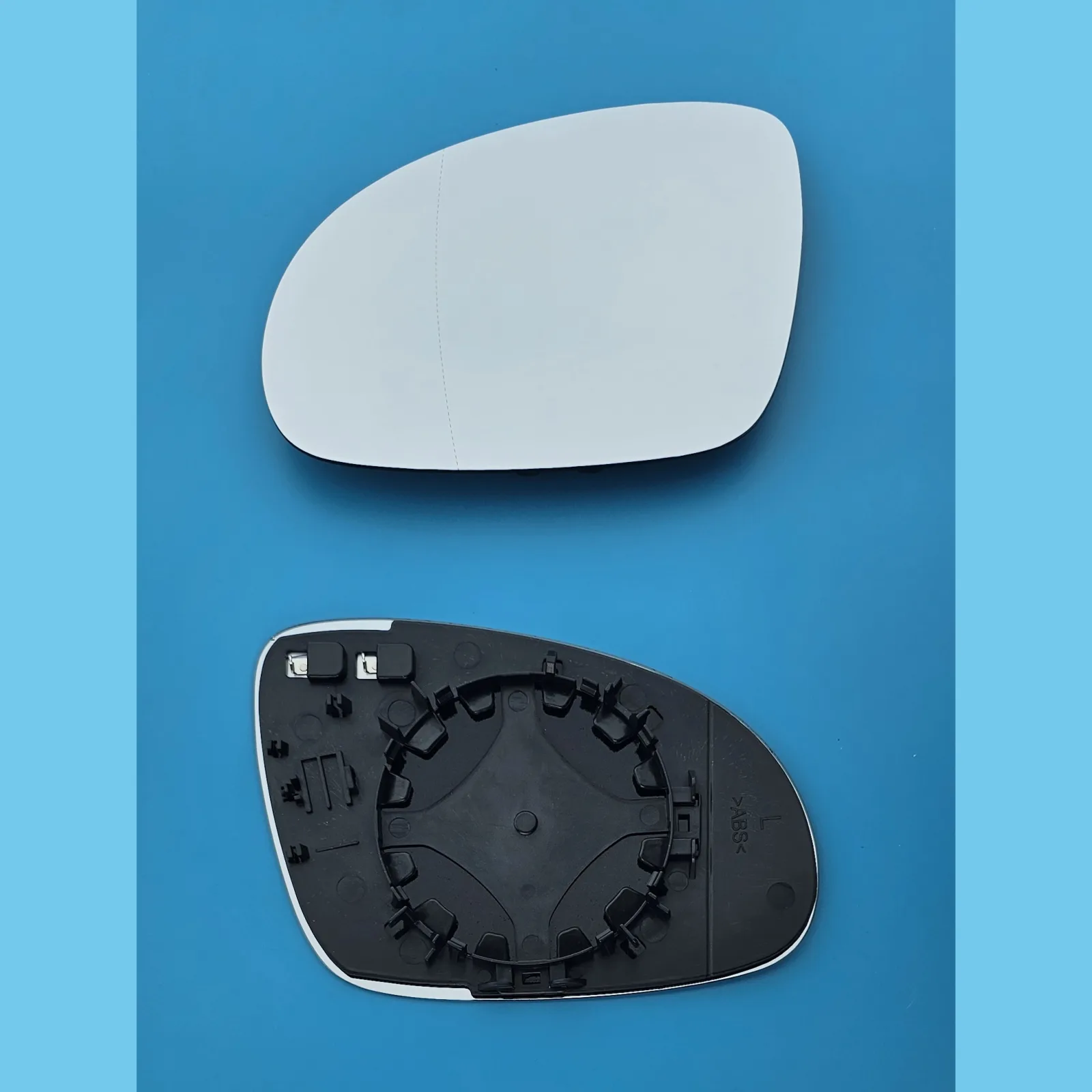 Skoda Superb Clip-on Wing Mirror Glass 2006-2008 — Heated, Wide Angle — Left Passenger Side