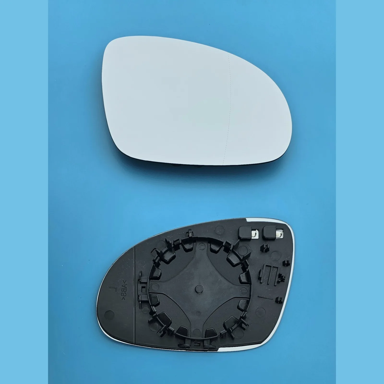 Skoda Superb Clip-on Wing Mirror Glass 2006-2008 — Heated, Wide Angle — Right Driver Side