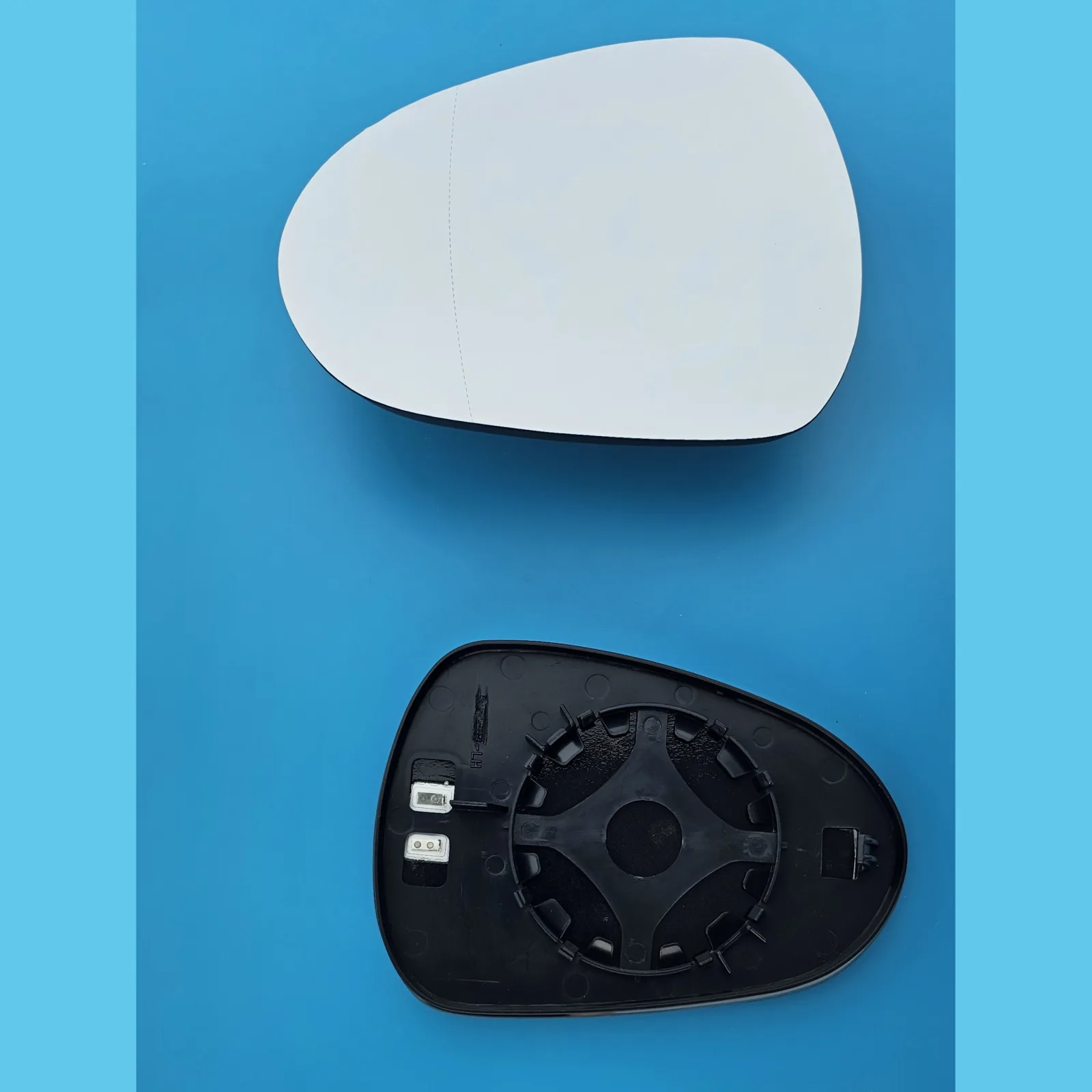 Seat Leon Clip-on Wing Mirror Glass 2009-2012 — Heated, Convex — Left Passenger Side