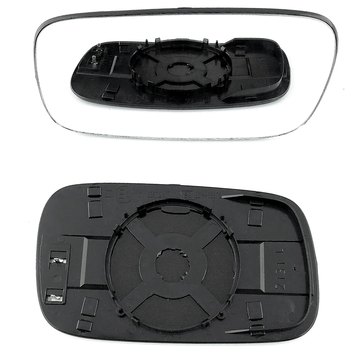 Clip on Wing Mirror Glass — Left Passenger Side