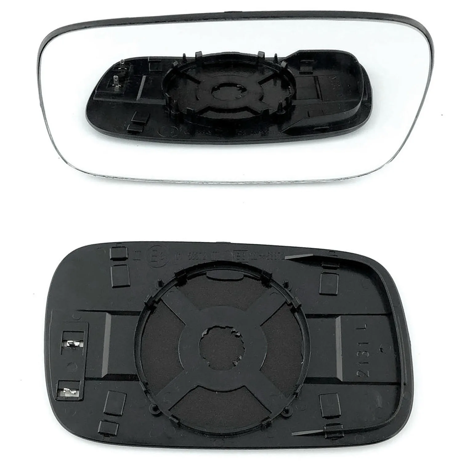 Clip on Wing Mirror Glass — Right Driver Side
