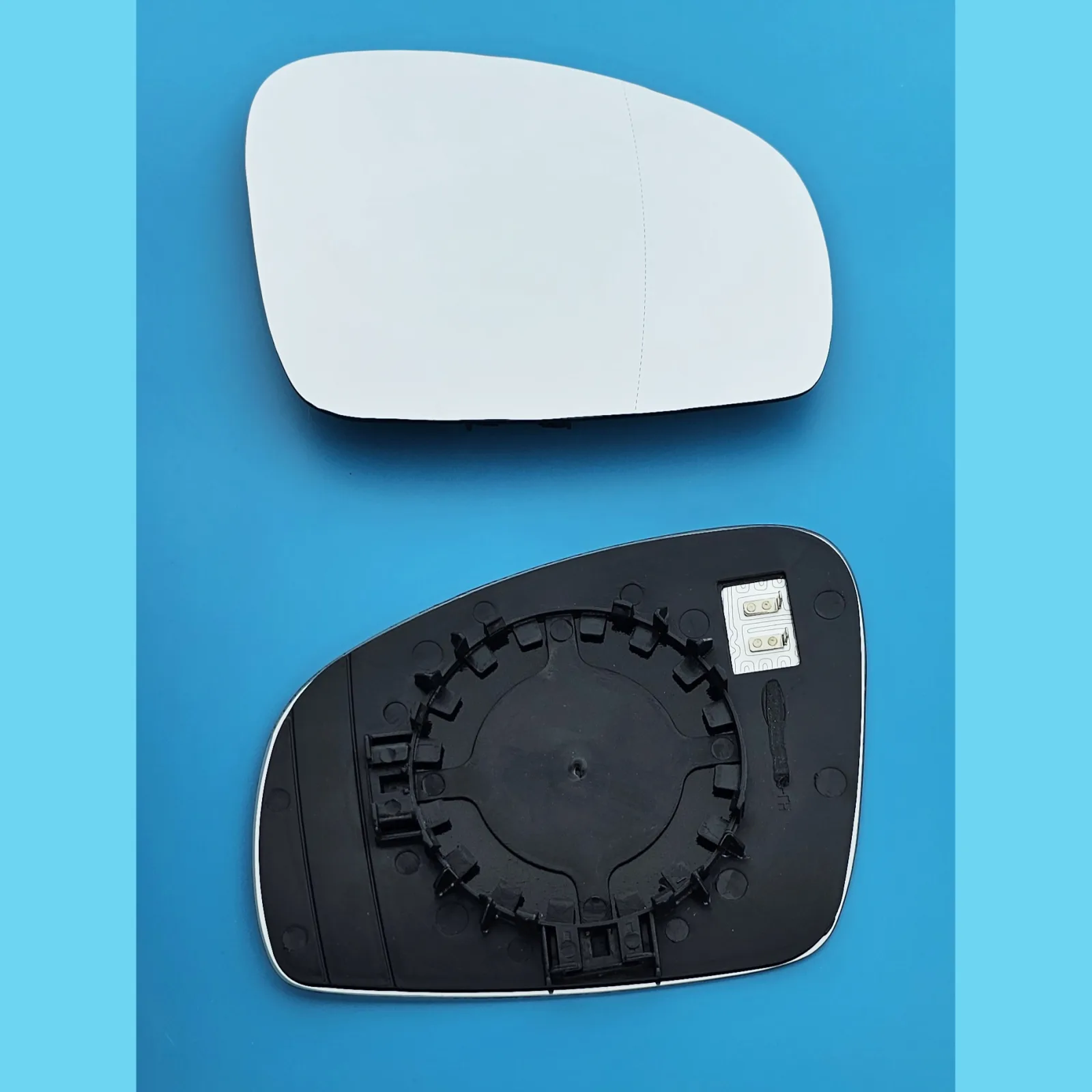 Skoda Fabia Clip-on Wing Mirror Glass 2007-2014 — Heated, Wide Angle — Right Driver Side