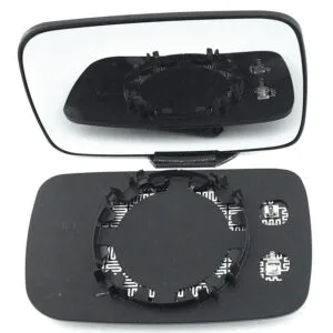 Volkswagen Polo Clip-on Wing Mirror Glass 1994-2000 — Heated, Convex — Left Passenger Side