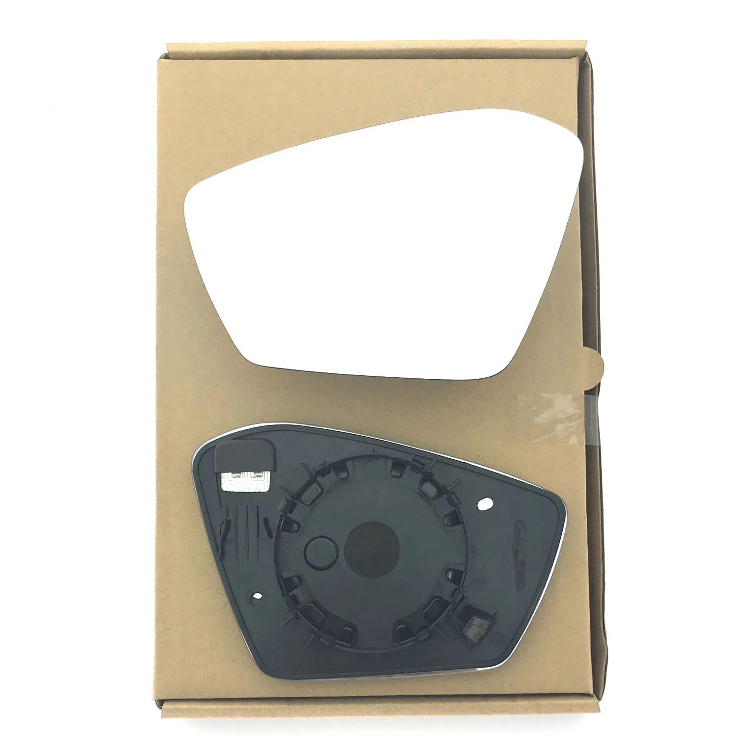 Skoda Scala Clip-on Wing Mirror Glass 2017-2022 — Heated, Convex — Left Passenger Side