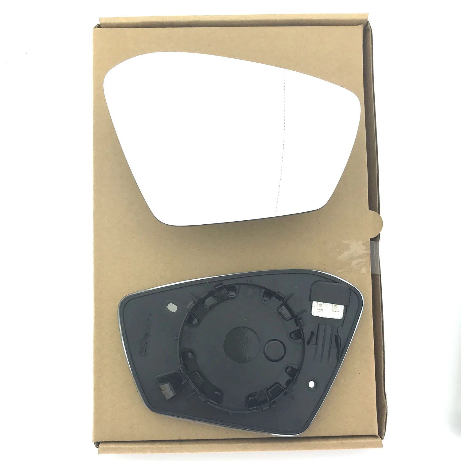 Skoda Scala Clip-on Wing Mirror Glass 2017-2022 — Heated, Convex — Right Driver Side