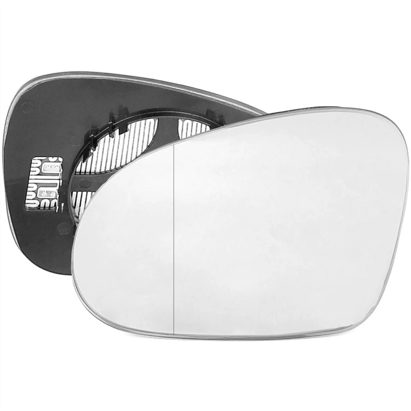Volkswagen Passat Clip-on Wing Mirror Glass 2005-2010 — Heated, Convex — Left Passenger Side