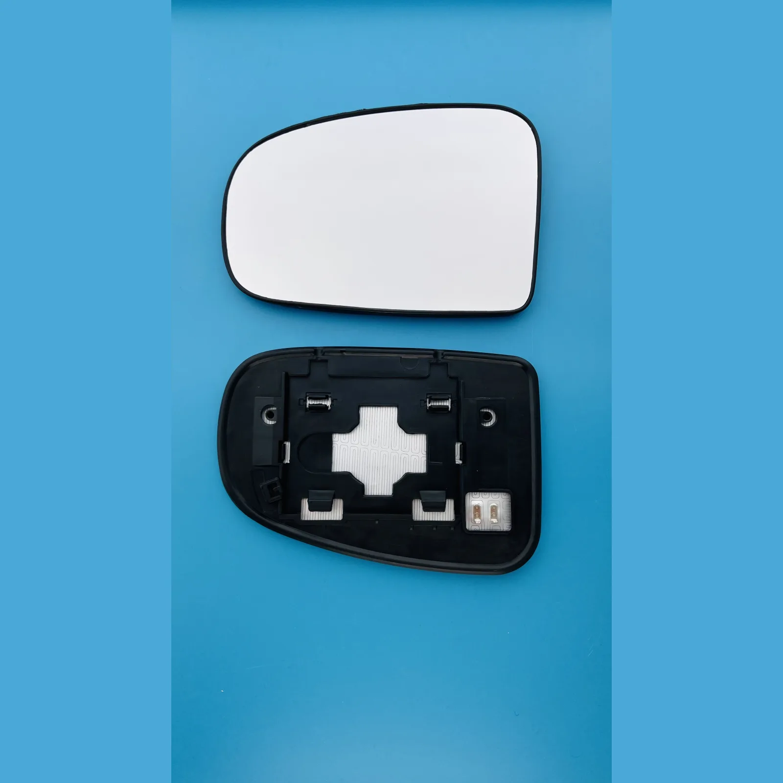 Toyota Prius Plus Clip-on Wing Mirror Glass 2012-2020 — Heated, Convex — Left Passenger Side