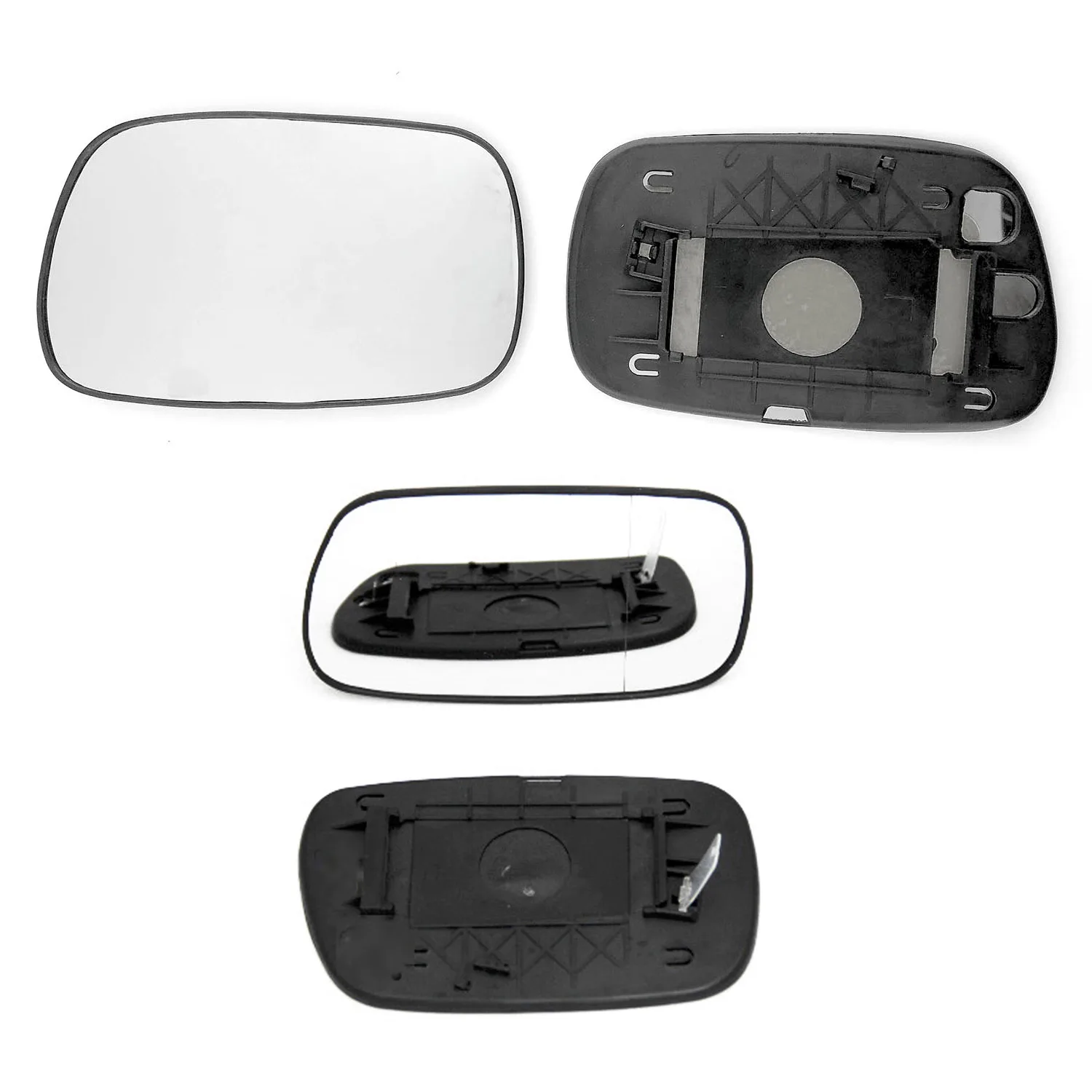 Toyota Corolla Clip-on Wing Mirror Glass 2001-2004 — Heated, Convex — Right Driver Side