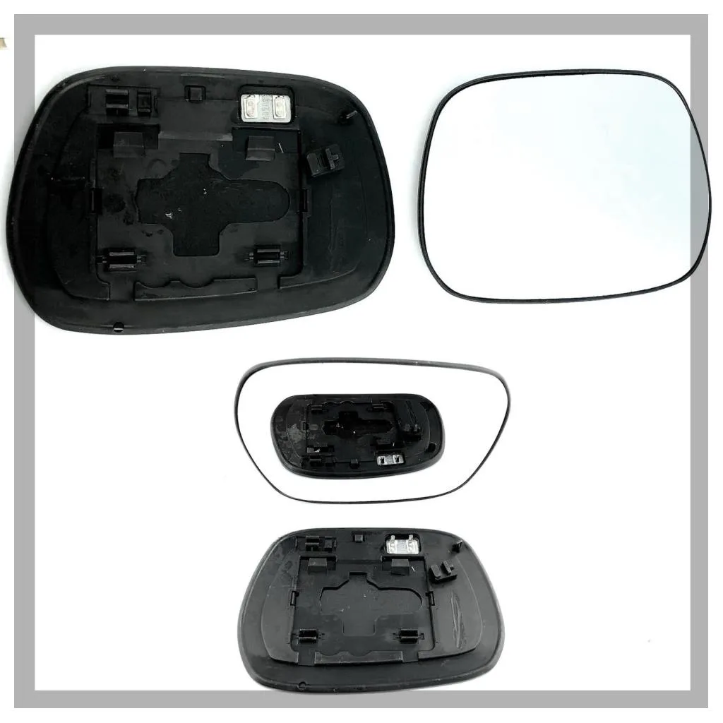 Toyota Rav 4 Clip-on Wing Mirror Glass 2000-2003 — Heated, Convex — Left Passenger Side