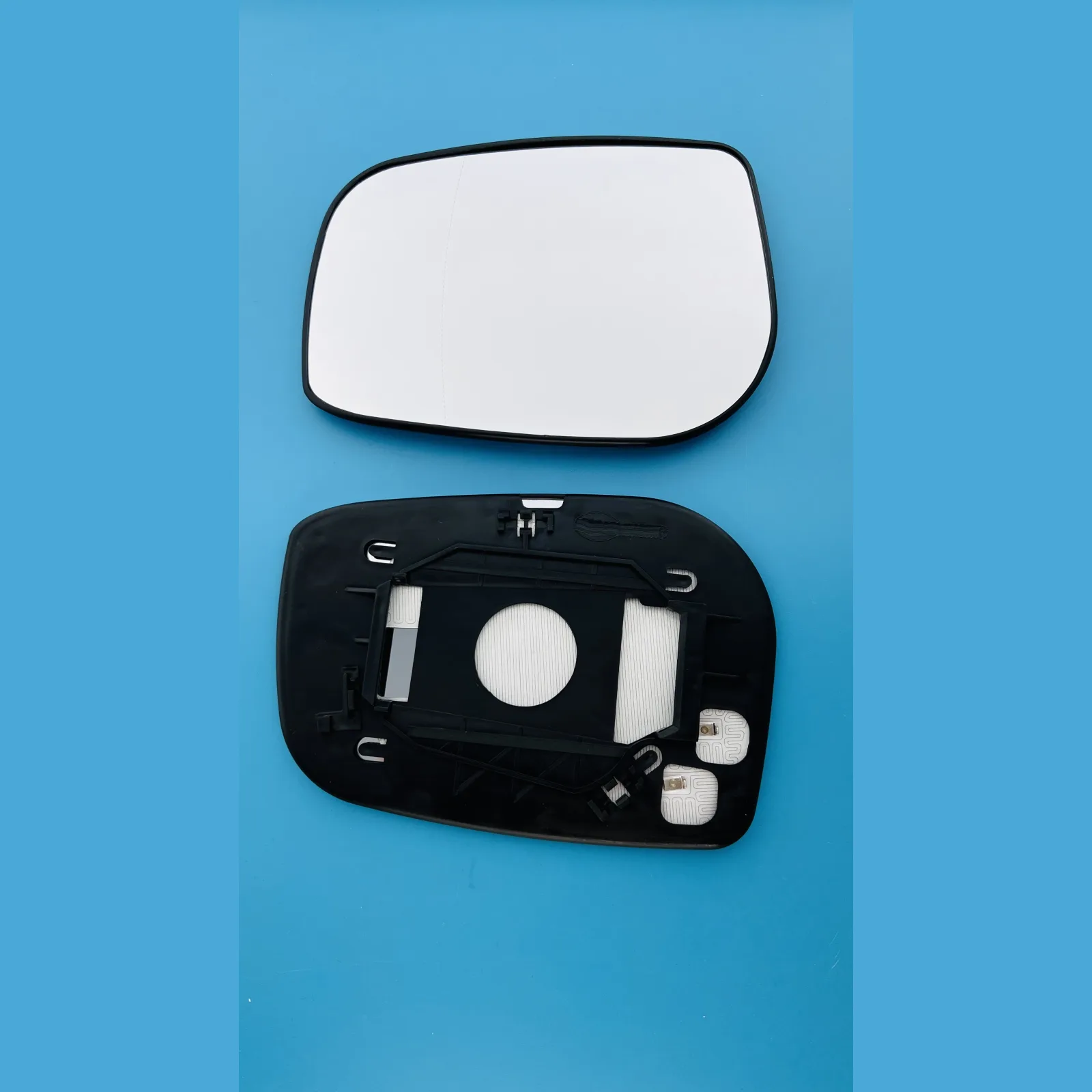 Toyota Auris Clip-on Wing Mirror Glass 2007-2012 — Heated, Convex — Left Passenger Side
