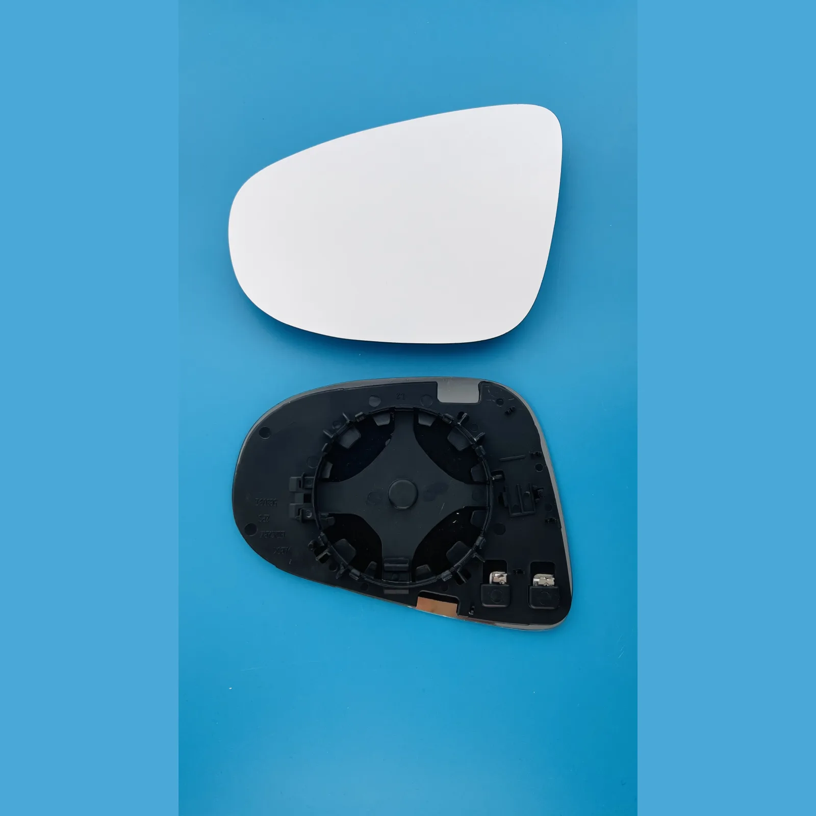 Volkswagen Golf Clip-on Wing Mirror Glass 2009-2012 — Heated, Wide Angle, Auto-Dimming — Left Passenger Side