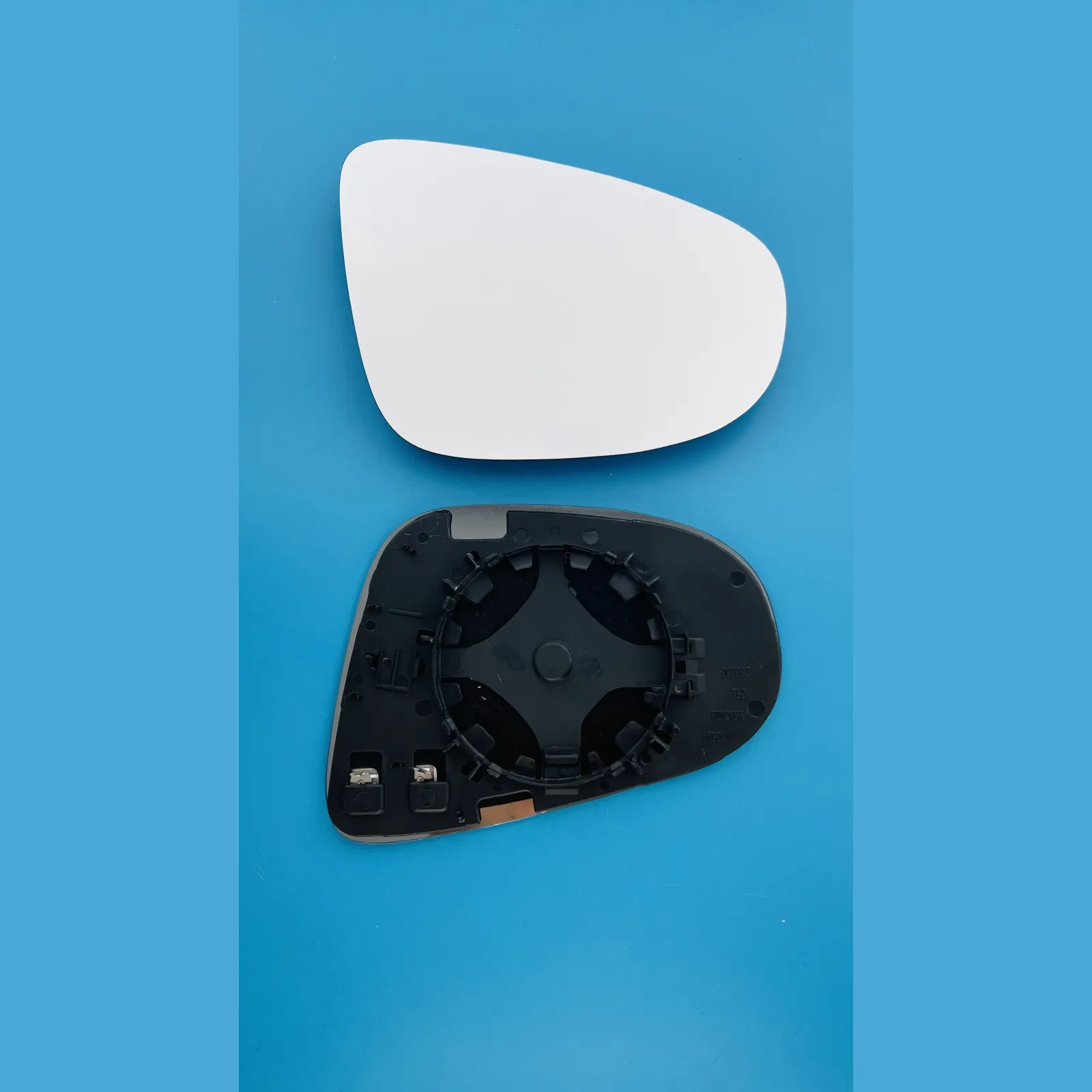 Volkswagen Golf Clip-on Wing Mirror Glass 2009-2012 — Heated, Wide Angle, Auto-Dimming — Right Driver Side