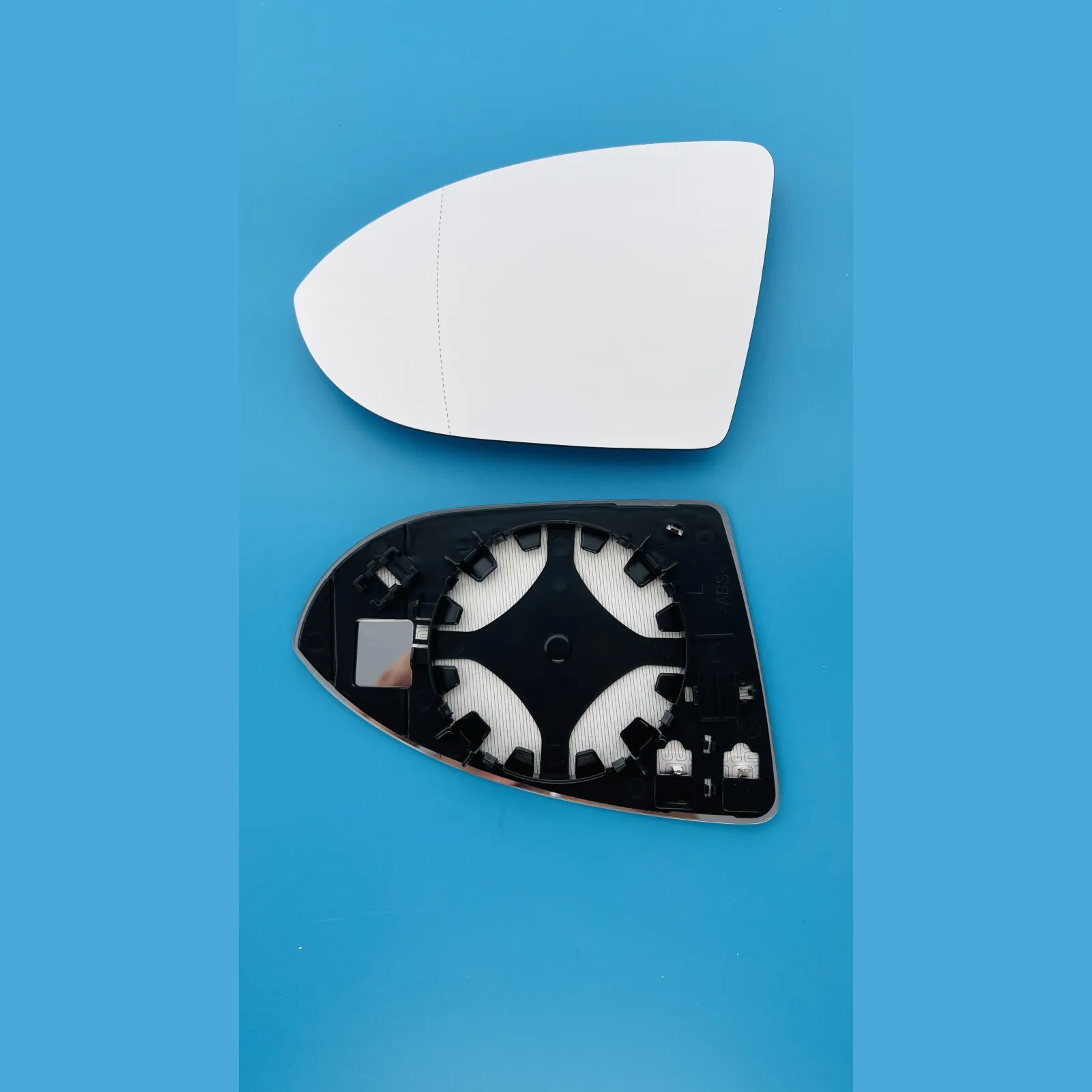 Volkswagen Golf Clip-on Wing Mirror Glass 2012-2020 — Heated, Wide Angle, Blind-Spot — Left Passenger Side