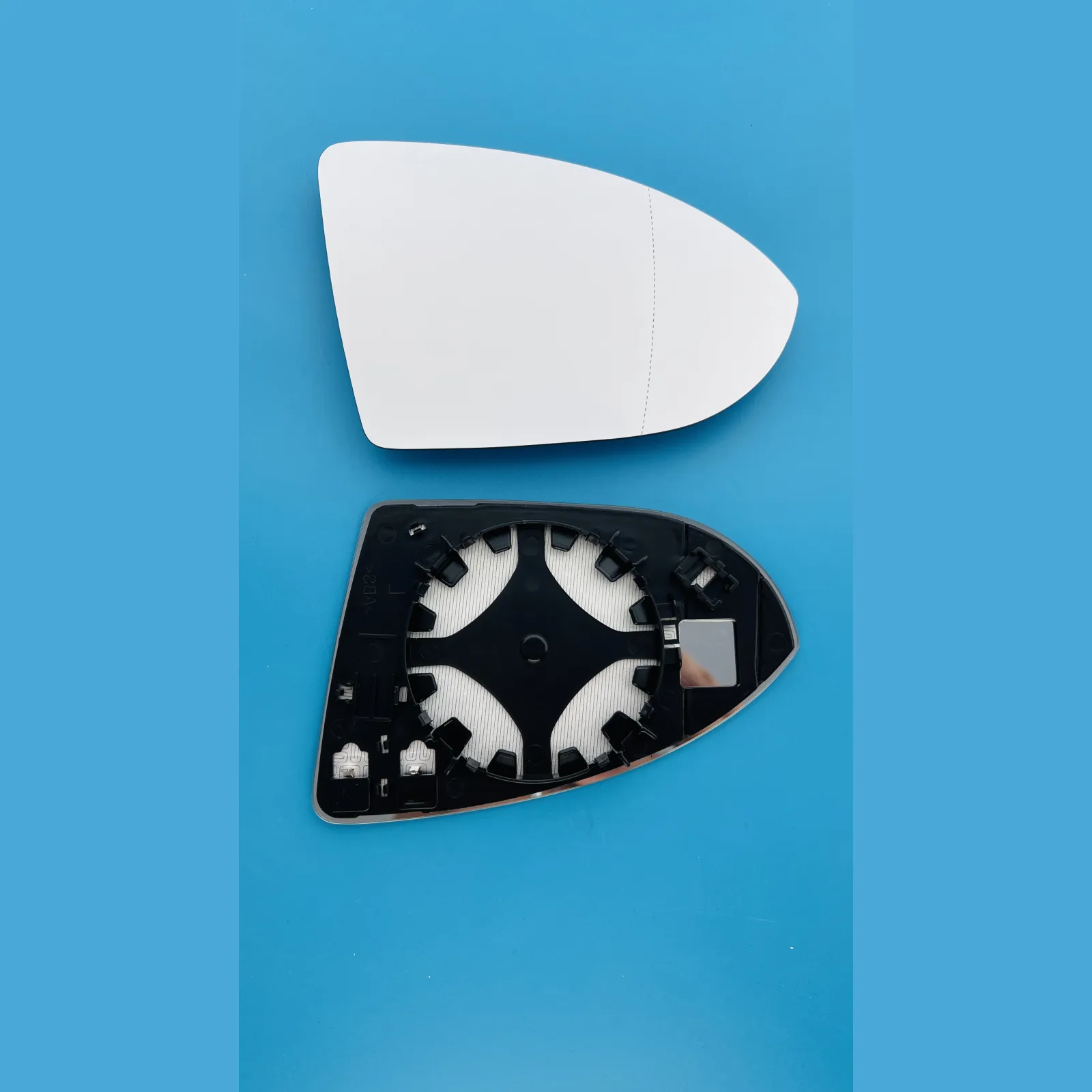 Volkswagen Golf Clip-on Wing Mirror Glass 2012-2020 — Heated, Wide Angle, Blind-Spot — Right Driver Side