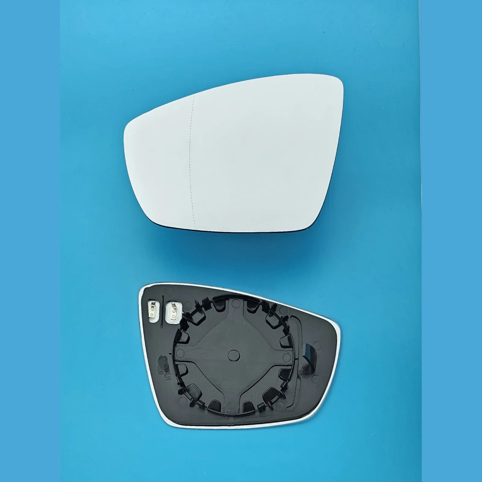 Volkswagen UP Clip-on Wing Mirror Glass 2016-2019 — Heated, Wide Angle — Left Passenger Side