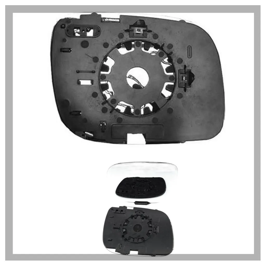 Clip on Wing Mirror Glass — Left Passenger Side