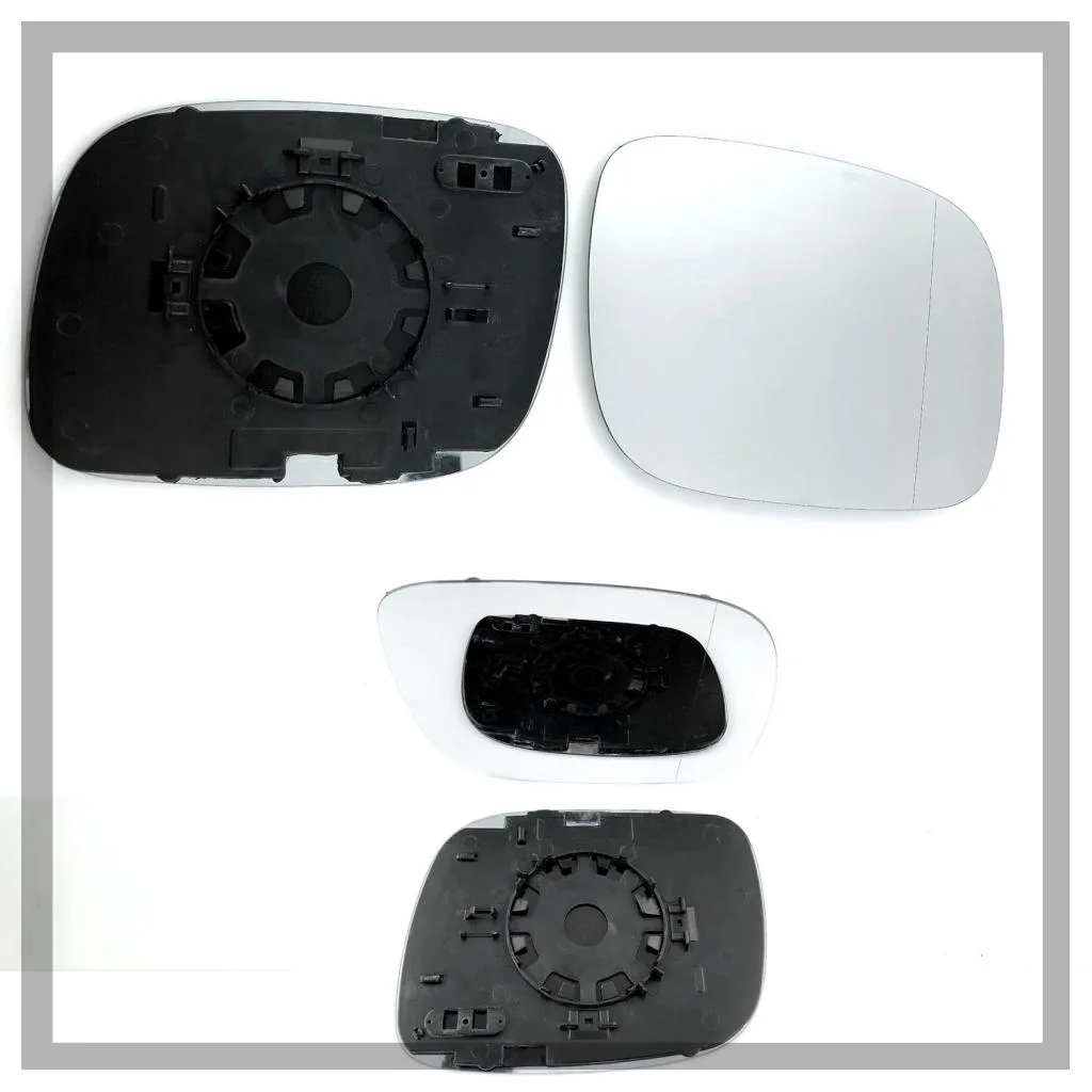 Volkswagen Touareg Clip-on Wing Mirror Glass 2003-2006 — Heated, Wide Angle — Right Driver Side
