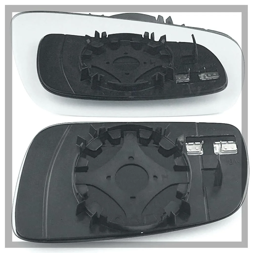 Volkswagen Polo Clip-on Wing Mirror Glass 2000-2002 — Heated, Wide Angle — Right Driver Side