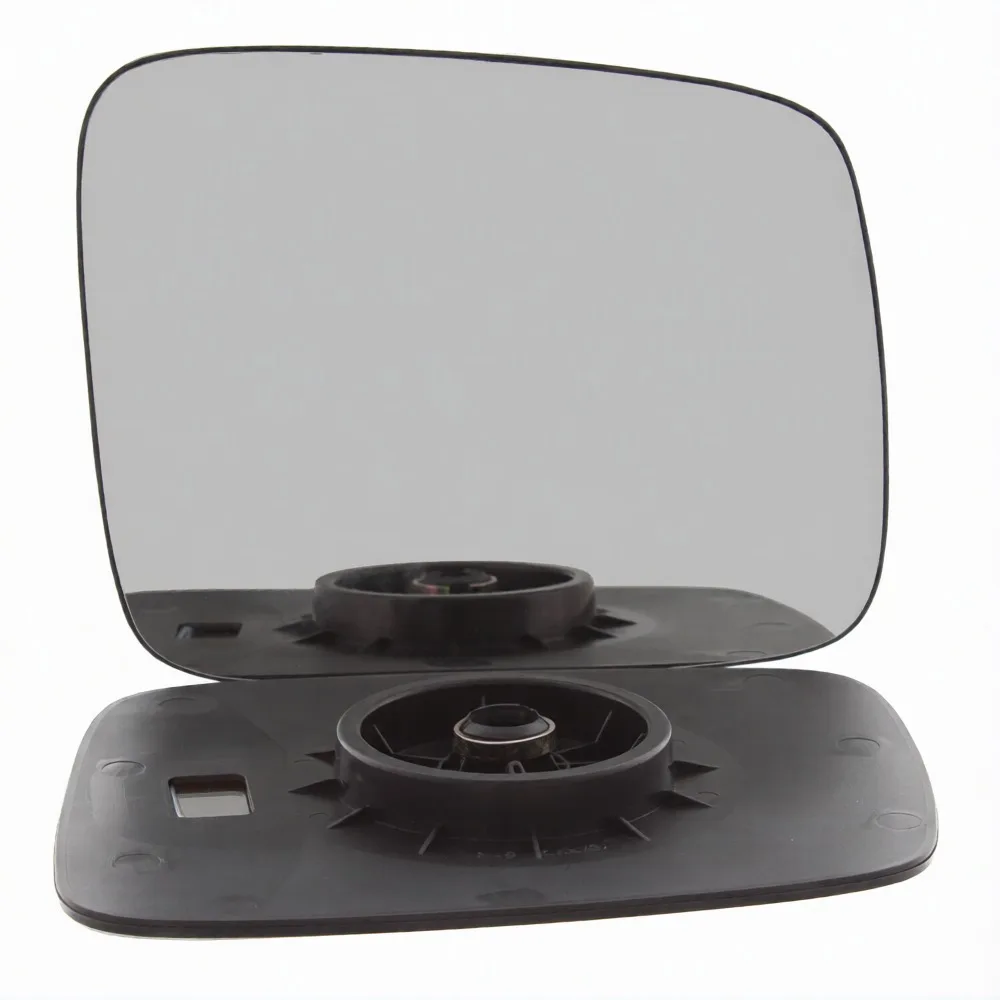 Volkswagen Caravelle Clip-on Wing Mirror Glass 1991-2003 — Non-heated, Convex, Flat, Chrome — Right Driver Side