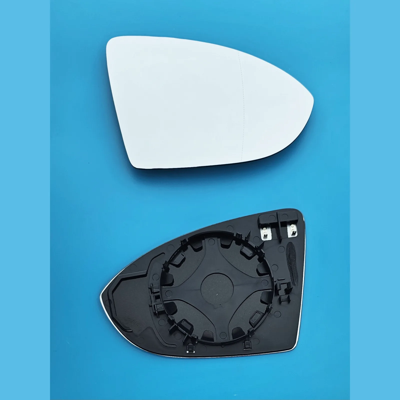Volkswagen Golf Sports Van Clip-on Wing Mirror Glass 2013-2020 — Heated, Convex — Right Driver Side