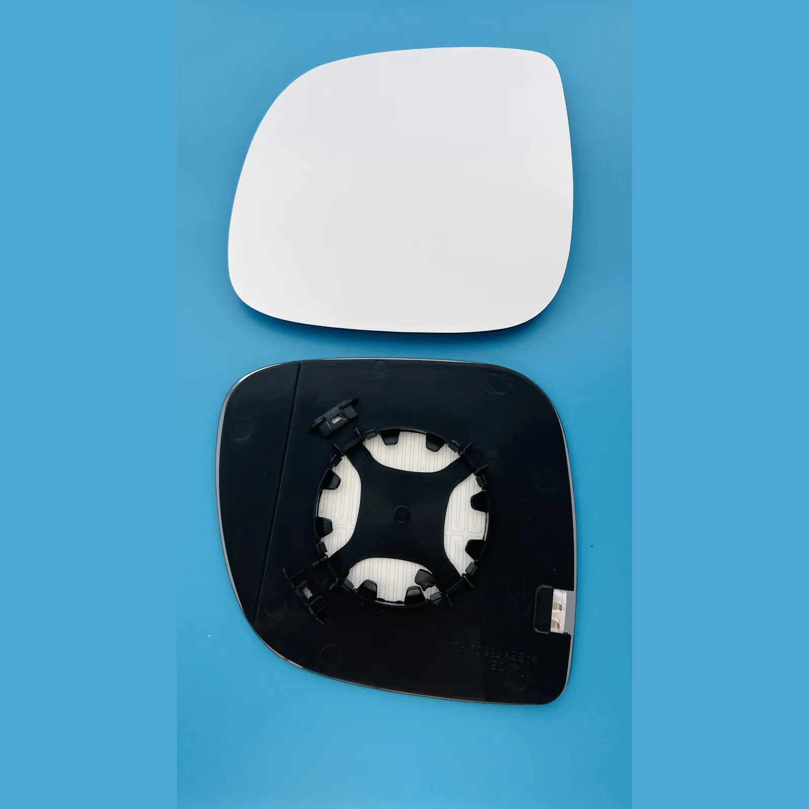 Volkswagen Transporter Clip-on Wing Mirror Glass 2010-2016 — Heated, Convex — Left Passenger Side