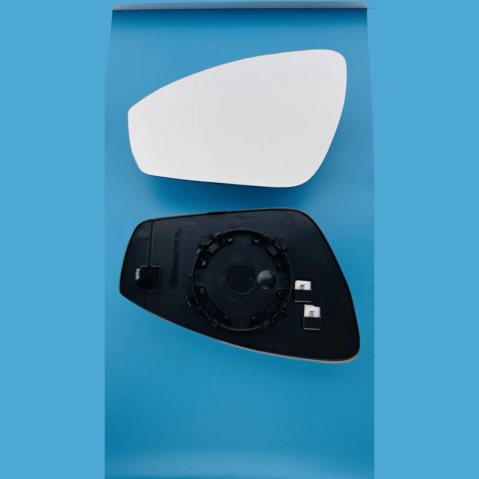 Audi Q4 Clip-on Wing Mirror Glass 2021 onwards — Heated, Convex — Left Passenger Side
