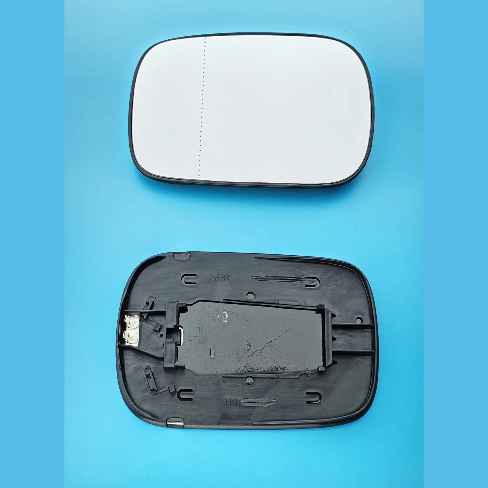 Volvo XC70 Clip-on Wing Mirror Glass 2001-2006 — Heated, Convex — Left Passenger Side