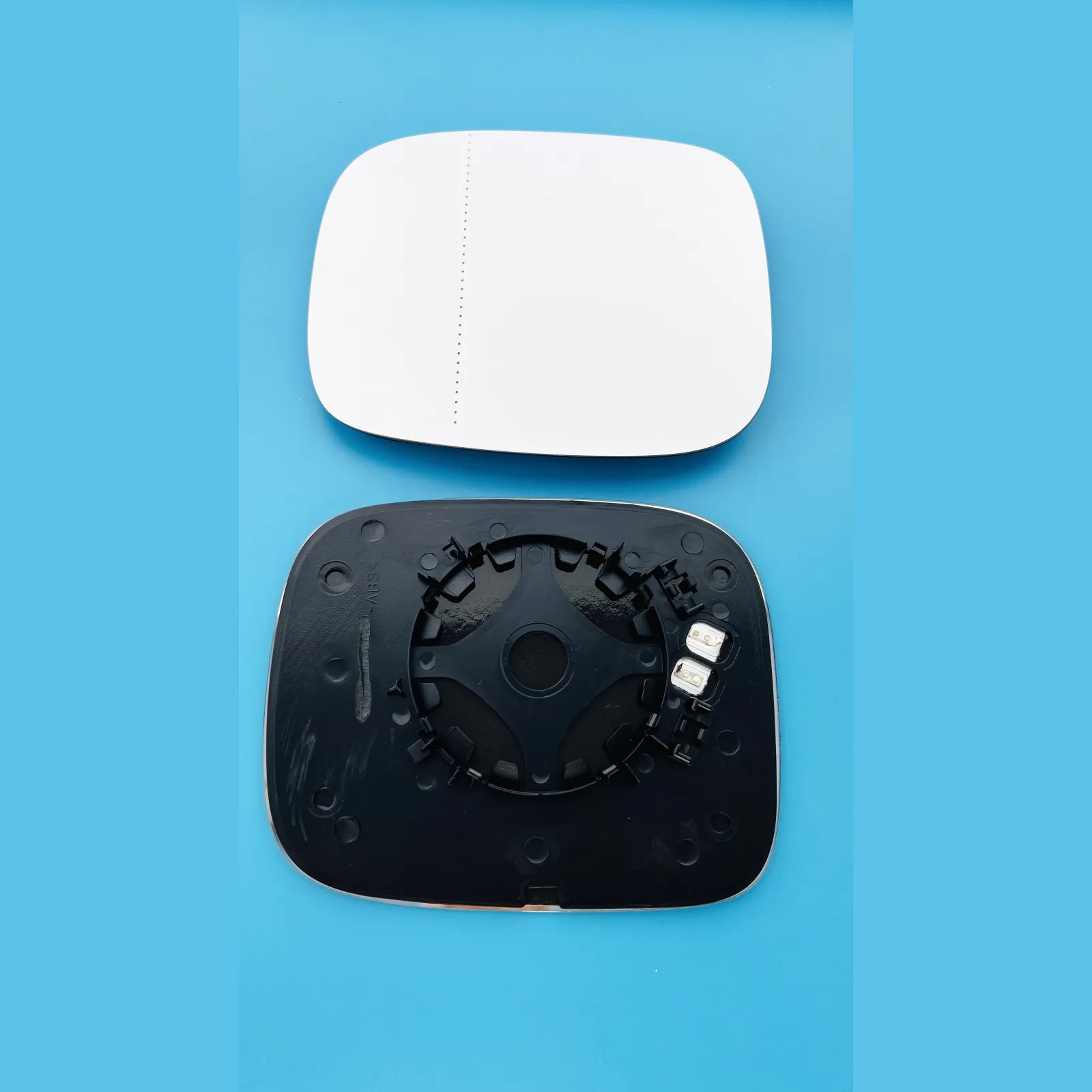 Clip on Wing Mirror Glass — Left Passenger Side