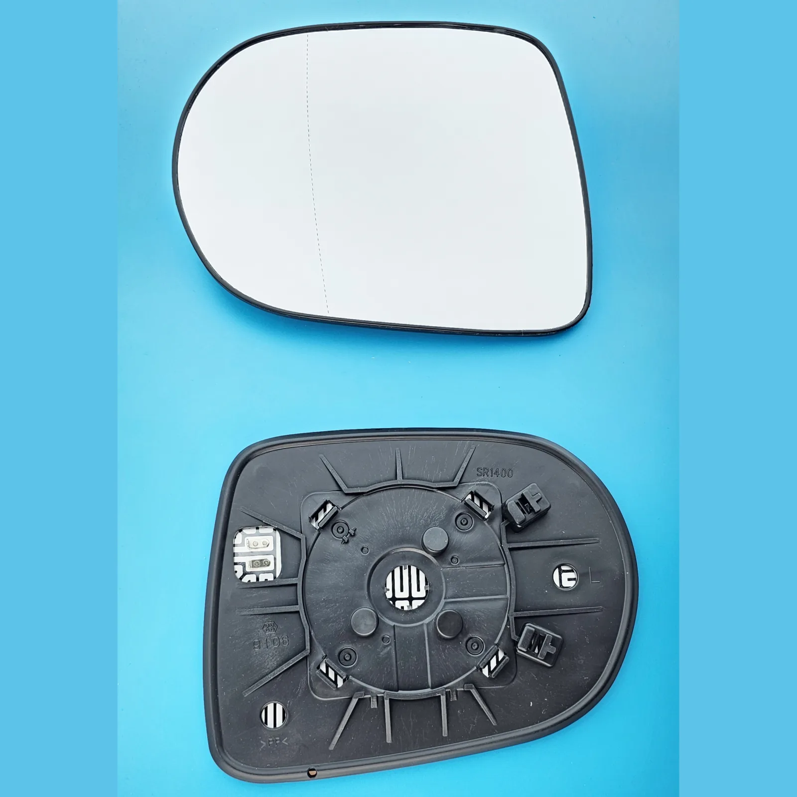 Clip on Wing Mirror Glass — Left Passenger Side
