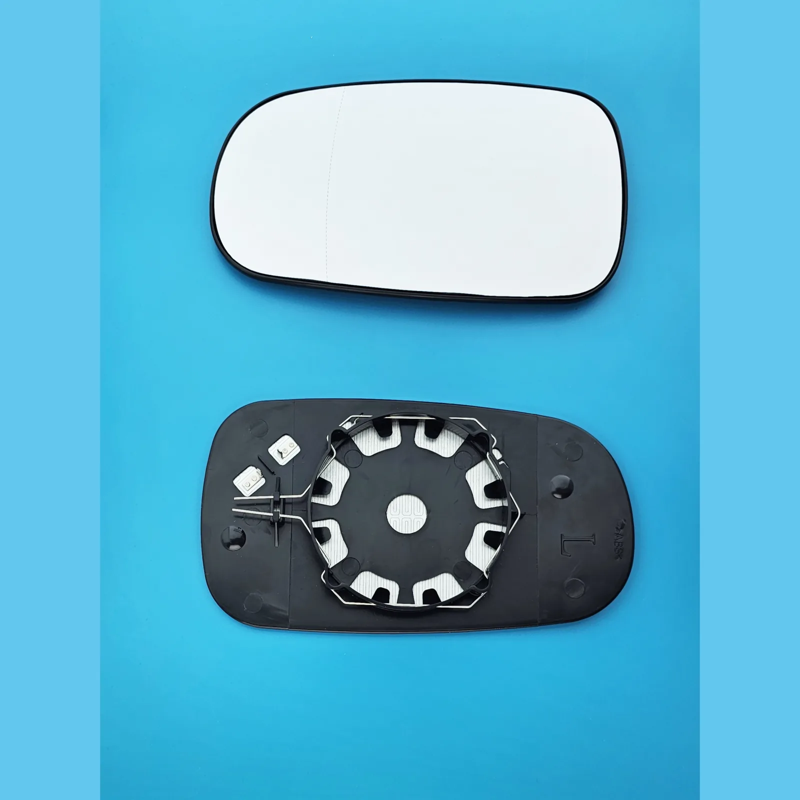 Saab 9~3 Clip-on Wing Mirror Glass 2003-2012 — Heated, Wide Angle — Left Passenger Side