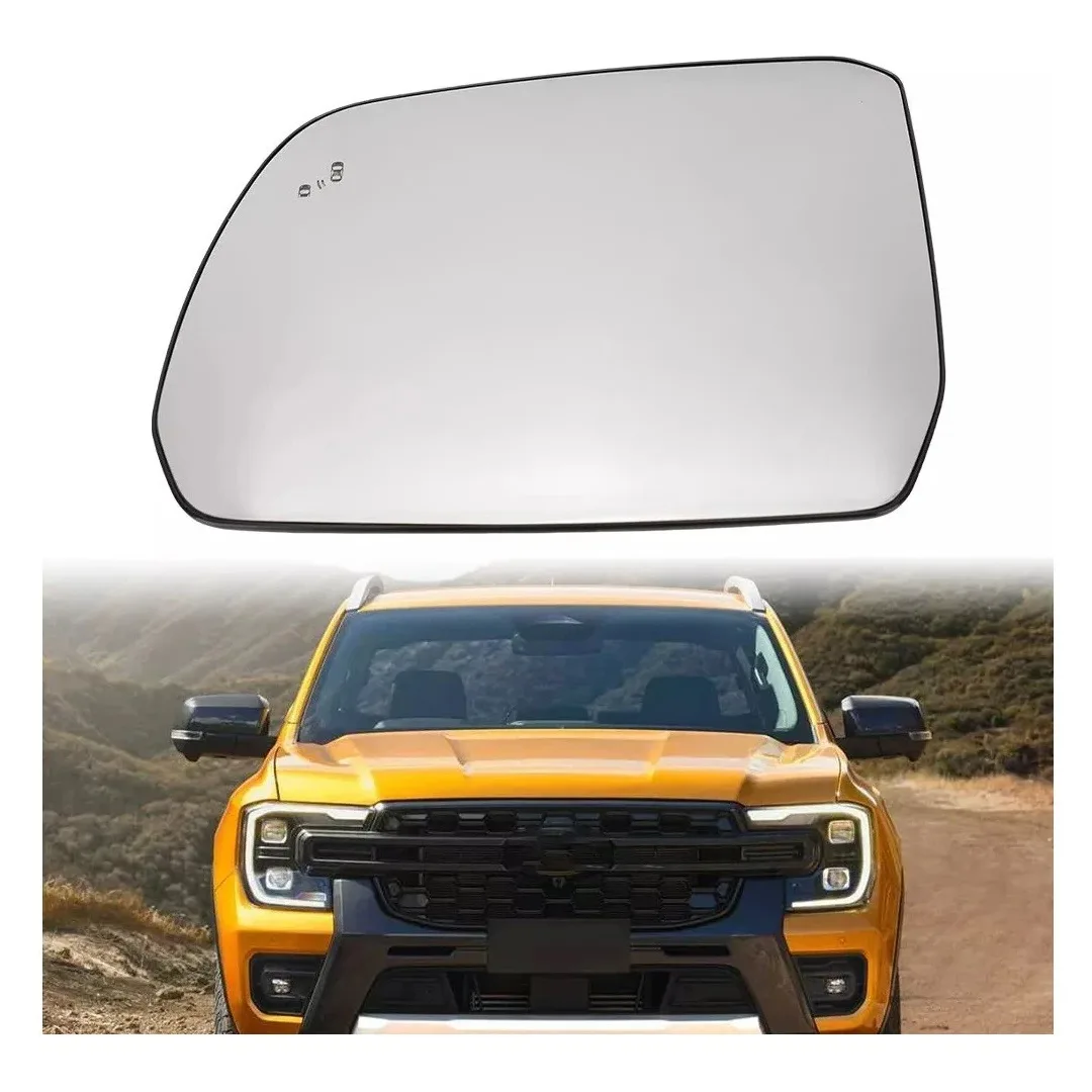 Ford Ranger Clip-on Wing Mirror Glass 2023 onwards — Heated, Wide Angle, Blind-Spot — Left Passenger Side
