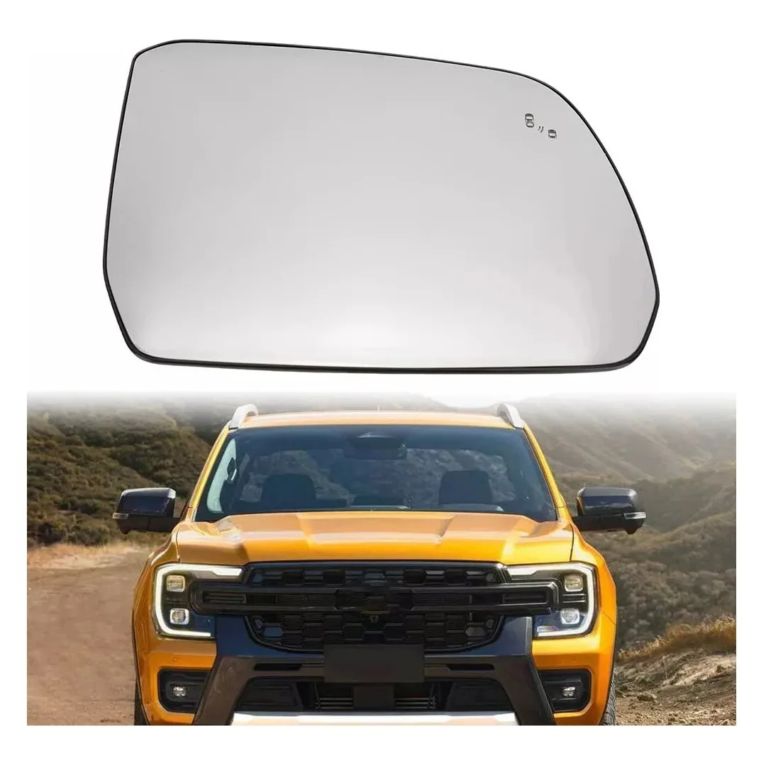 Ford Ranger Clip-on Wing Mirror Glass 2023 onwards — Heated, Wide Angle, Blind-Spot — Right Driver Side