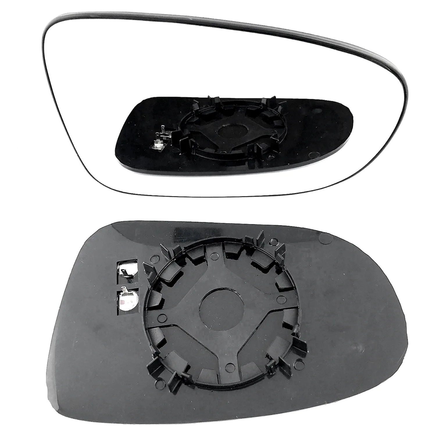 Clip on Wing Mirror Glass — Right Driver Side