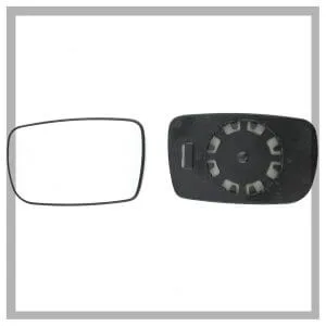 Clip on Wing Mirror Glass — Left Passenger Side