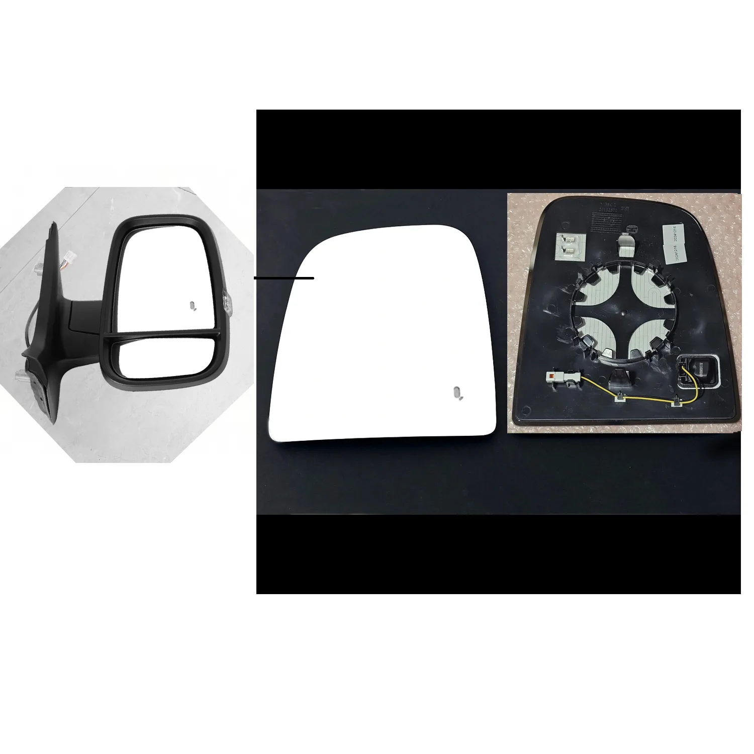 Maxus Deliver 9 Clip-on Wing Mirror Glass 2020 onwards — Heated, Convex, Blind-Spot — Right Driver Side