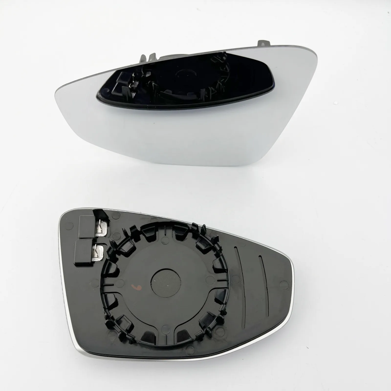 Audi A3 Clip-on Wing Mirror Glass 2020 onwards — Heated, Convex — Left Passenger Side