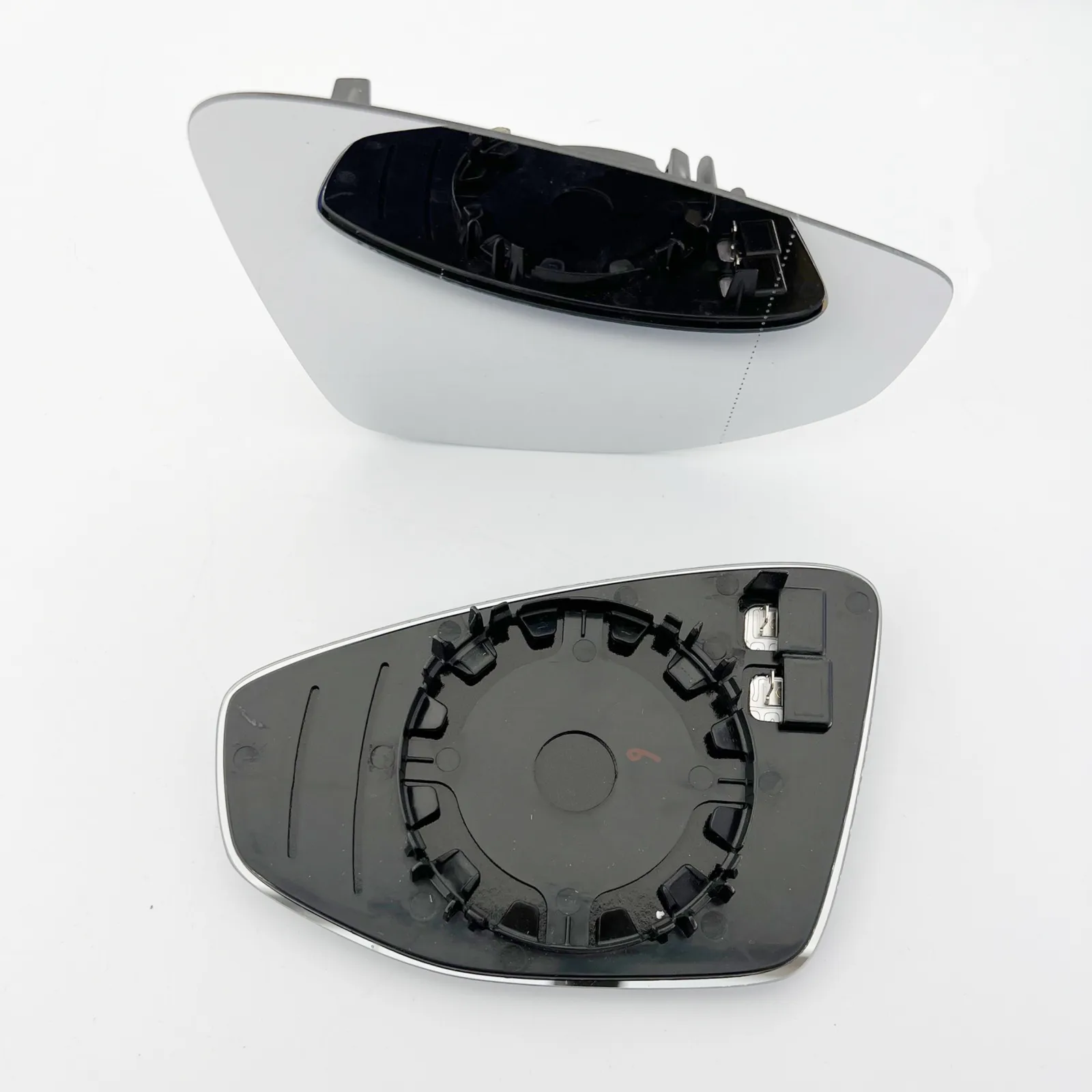 Audi A3 Clip-on Wing Mirror Glass 2020 onwards — Heated, Convex — Right Driver Side